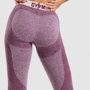 Gymshark Flex Leggings - Dark Ruby Marl/Blush Nude